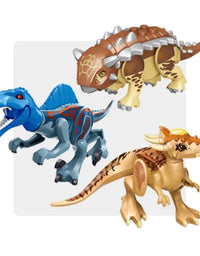 Dinossauro Brinquedo Tipo Jurassic World Kit 03 (Spinosaurus, Ankylosaurus, Stygimoloch)
