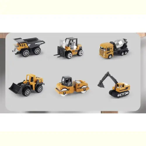 Kit Caminhão e Trator de Brinquedo Construção Amarelo