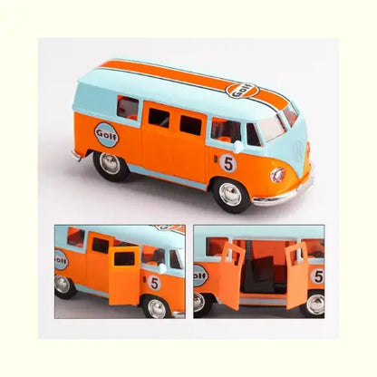 Carrinho de Brinquedo Metal Kombi Laranja