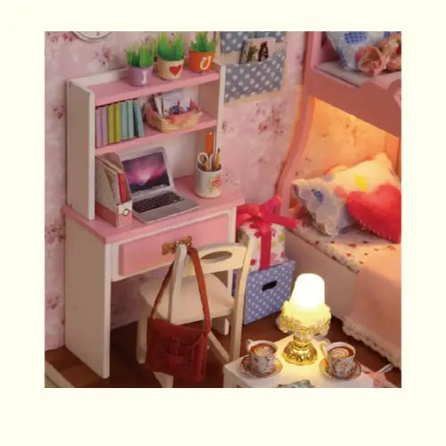 Casinha de Brinquedo Madeira Quarto Beliche