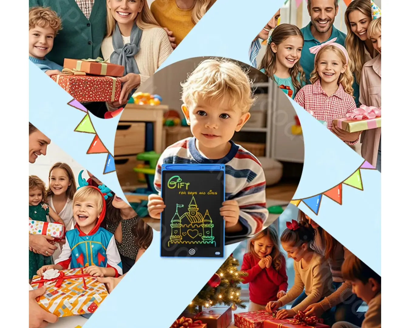 Brinquedo Desenho Lousa Mágica Tablet Digital Vermelho