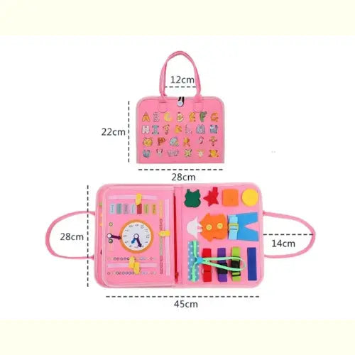 Brinquedo Educativo de Viagem Sereia Montessori Rosa