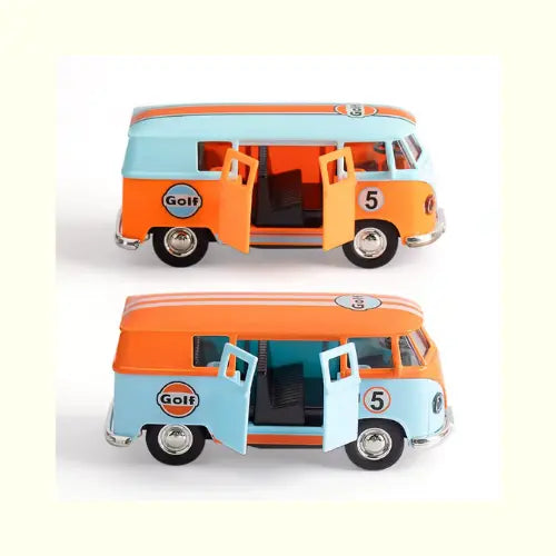 Carrinho de Brinquedo Metal Kombi Laranja