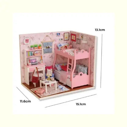 Casinha de Brinquedo Madeira Quarto Beliche