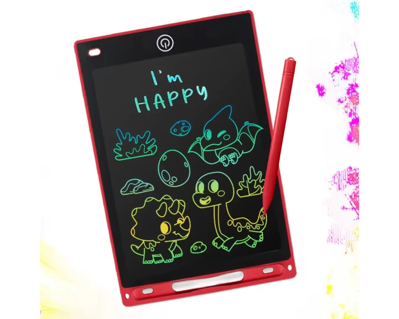 Brinquedo Desenho Lousa Mágica Tablet Digital Vermelho