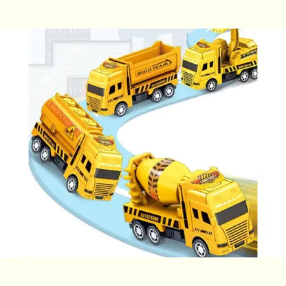 Kit Caminhão de Brinquedo Fricção Construção Amarelo