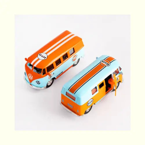 Carrinho de Brinquedo Metal Kombi Laranja