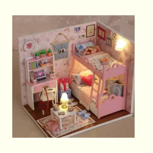 Casinha de Brinquedo Madeira Quarto Beliche