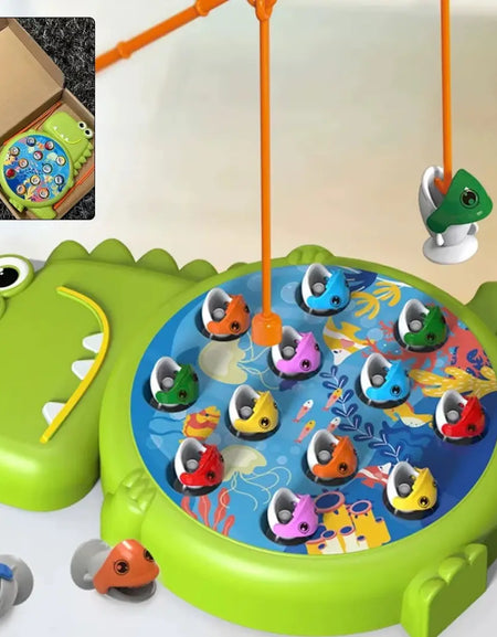 Dinossauro Brinquedo de Pesca Magnética Verde