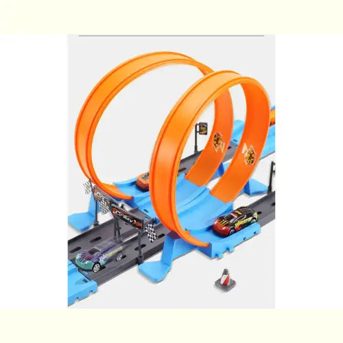 Carrinho de Briquedo Dublê Pista Dupla Catapulta