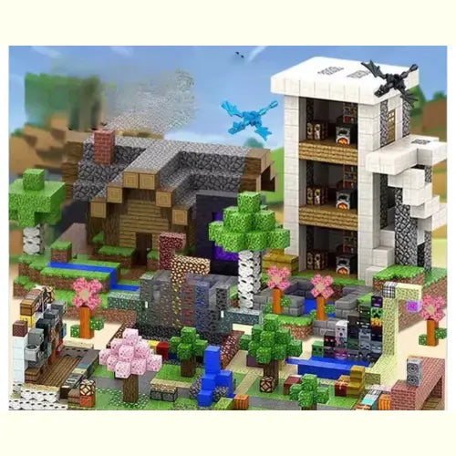Brinquedo Tipo Lego Minecraft Construção City 200 Peças