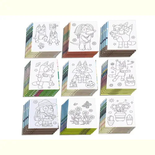 Kit Desenho Infantil Animado Figura para Colorir Cachorro