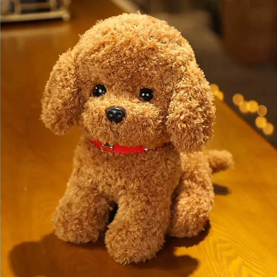 Cachorrinho de Pelúcia Raça Poodle Marrom Claro