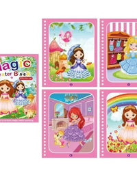 Brinquedo Livro Mágico Montessori Desenho de Água Princesa

