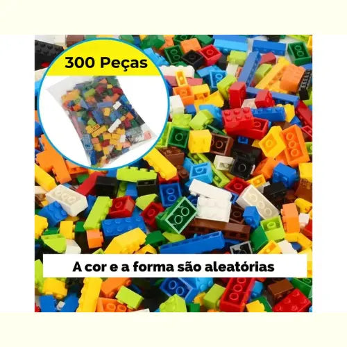 Brinquedo Tipo Lego Construção City DIY 300 Peças