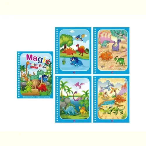 Brinquedo Livro Mágico Montessori Desenho de Água Dinossauro