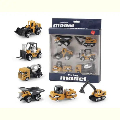 Kit Caminhão e Trator de Brinquedo Engenharia Amarelo