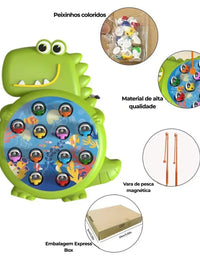 Dinossauro Brinquedo de Pesca Magnética Verde
