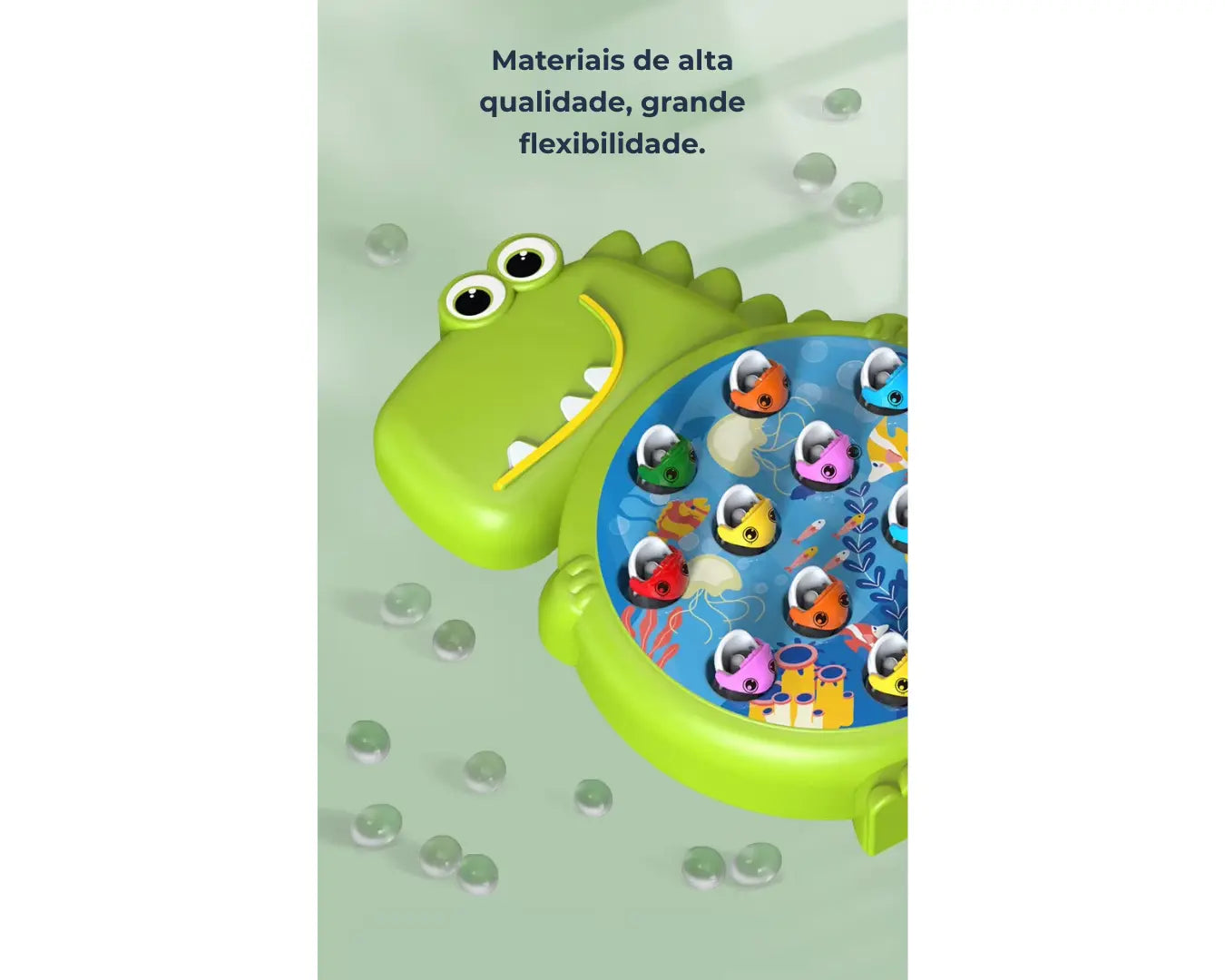 Dinossauro Brinquedo de Pesca Magnética Verde