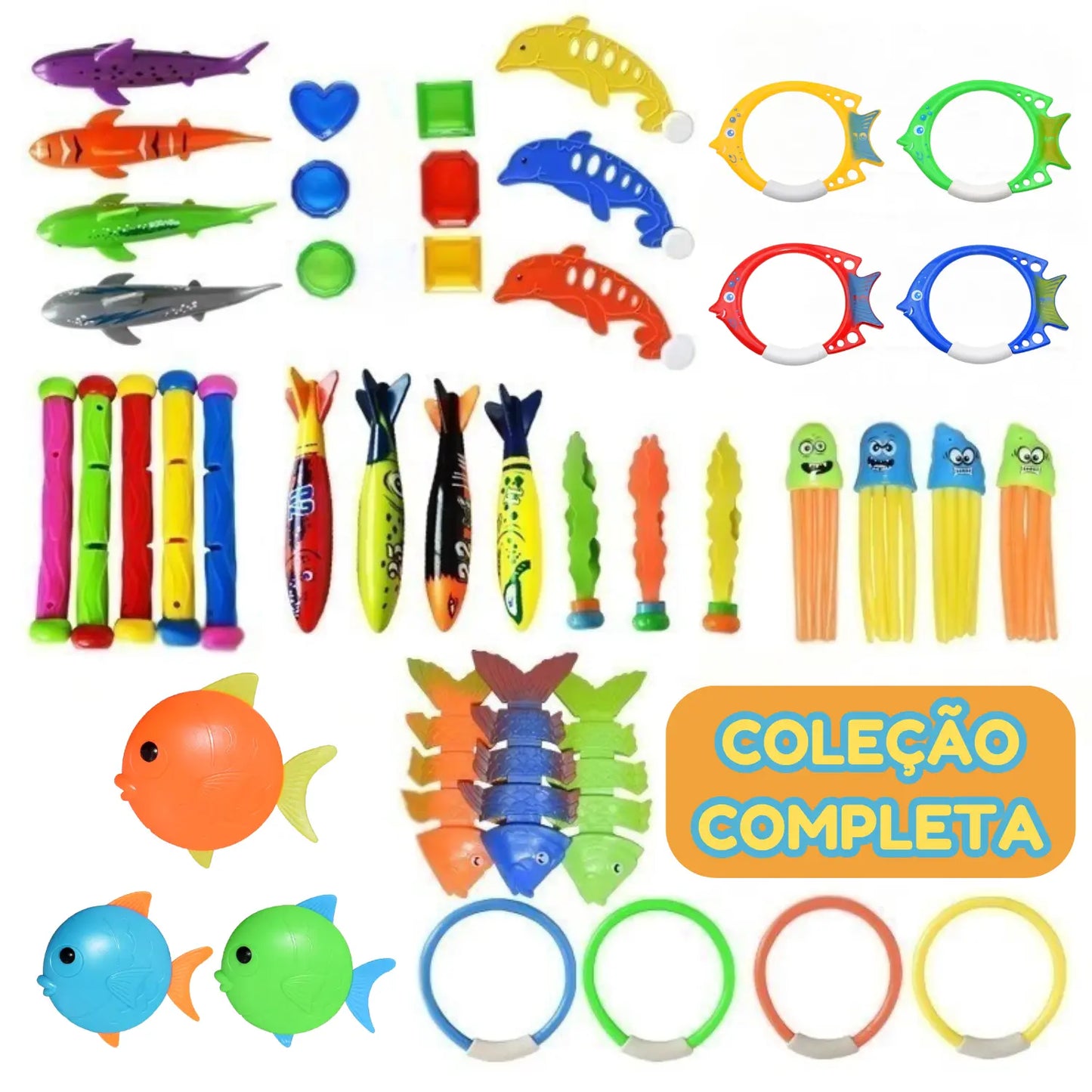 Brinquedo Infantil Educativo de Verão Banho de Piscina - 3 Peças