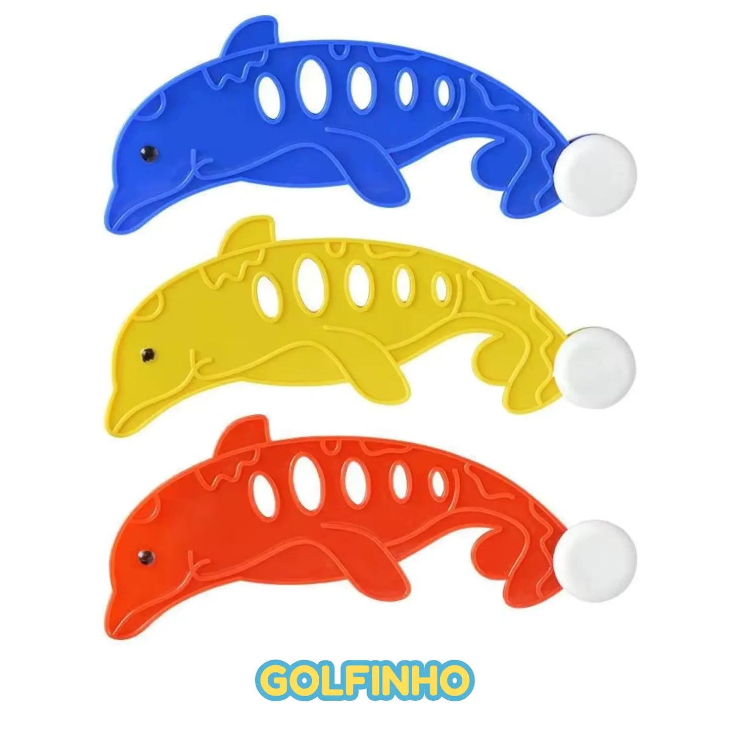 Brinquedo Infantil Educativo de Verão Banho de Piscina - Peixe (3 Peças)