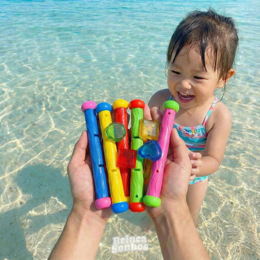 Brinquedo Infantil Educativo de Verão Banho de Piscina - 5+ Peças