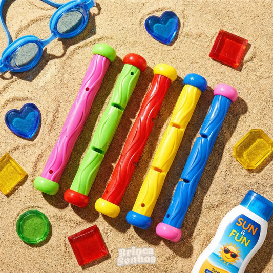 Brinquedo Infantil Educativo de Verão Banho de Piscina - 5+ Peças