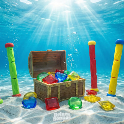 Brinquedo Infantil Educativo de Verão Banho de Piscina - 5+ Peças