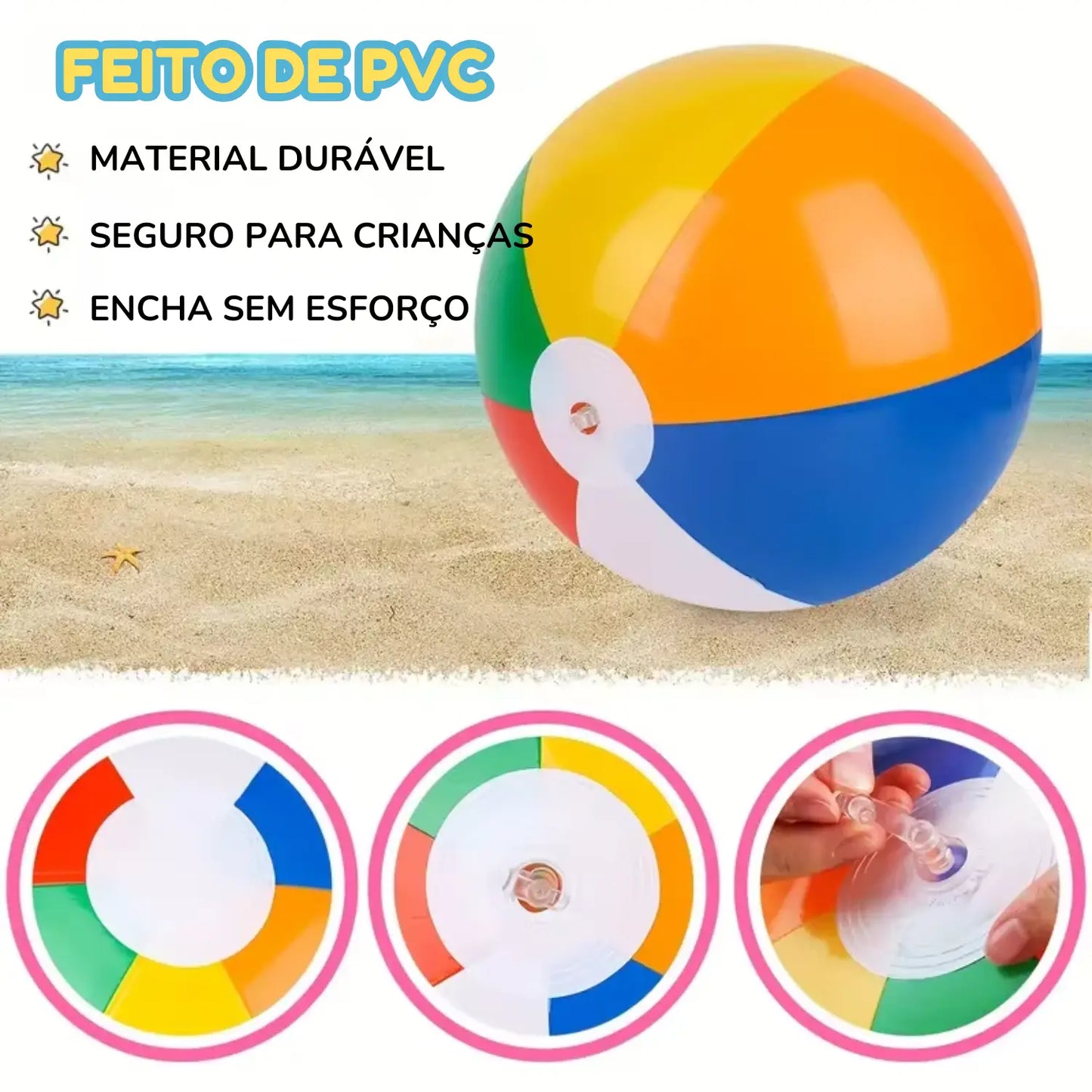 Brinquedo de Praia Bola Inflável