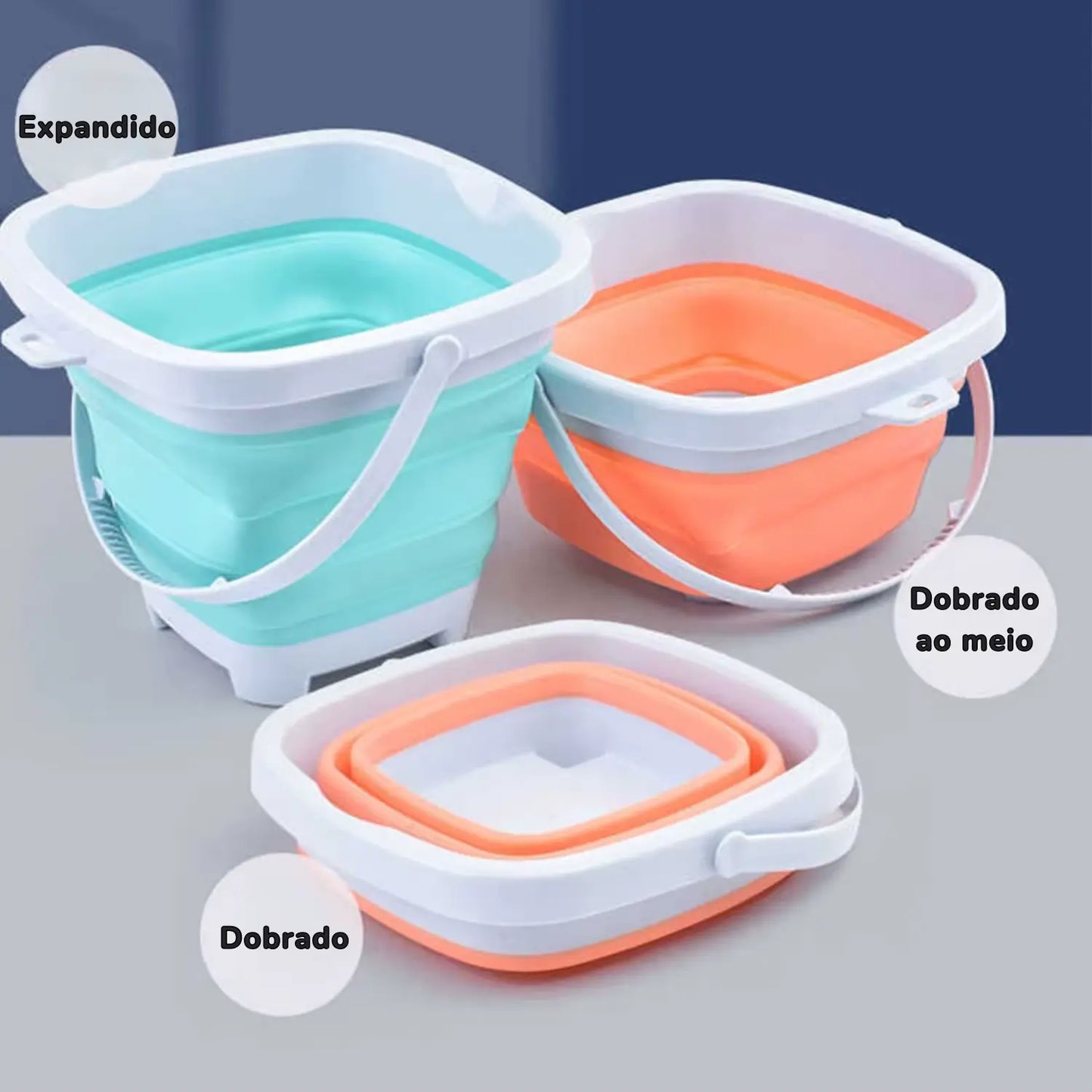 Brinquedo de Praia Conjunto Balde Dobrável Verão