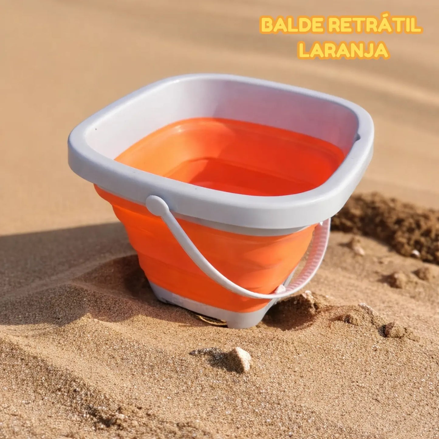 Brinquedo de Praia Conjunto Balde Dobrável Verão