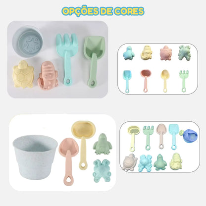 Brinquedo de Praia Conjunto Balde Dobrável Verão