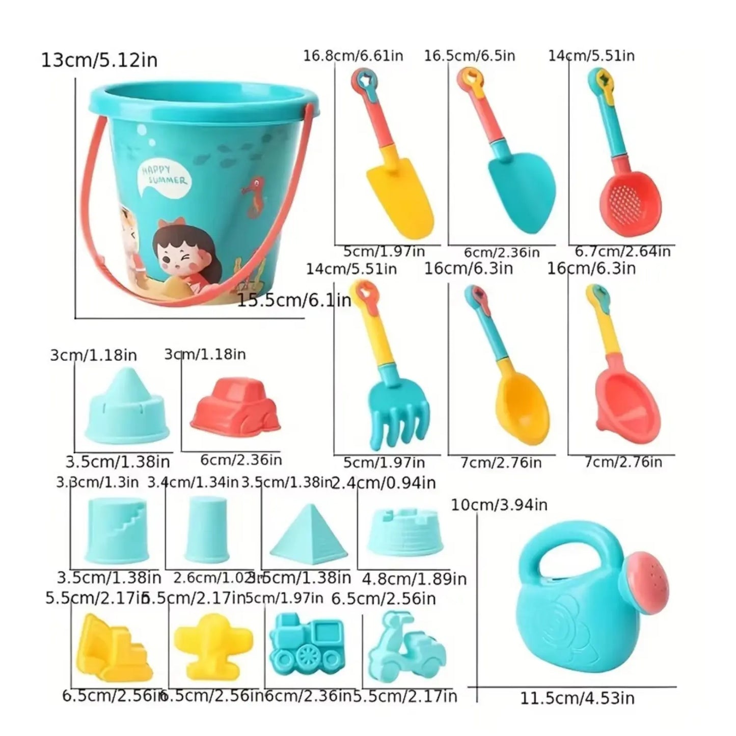 Brinquedo de Praia Conjunto para Areia Verão