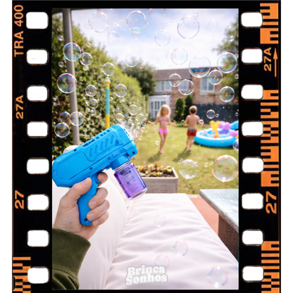 Brinquedo de Praia Pistola Automática de Bolhas