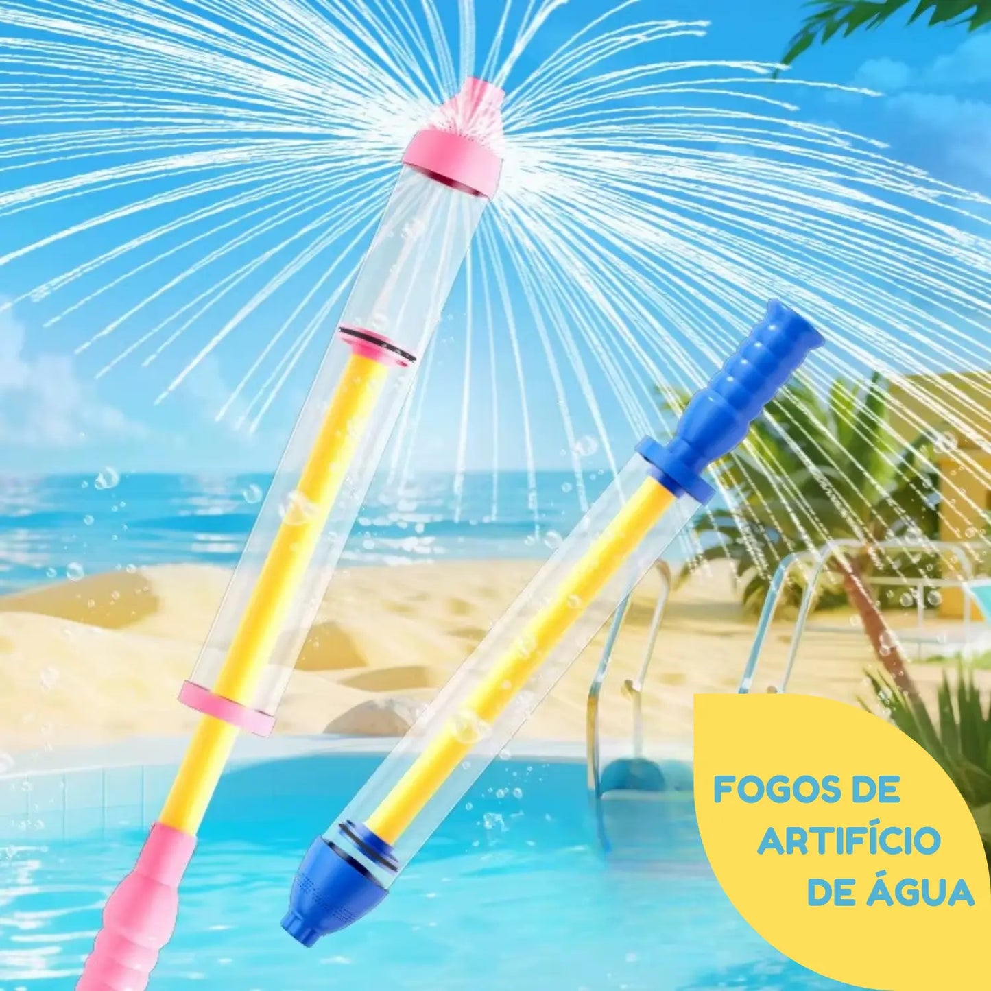 Brinquedo de Praia Pistola Fogos de Artifício de Água