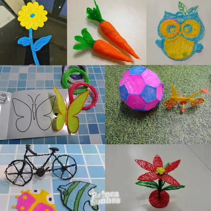 Caneta 3D Infantil para Desenho
