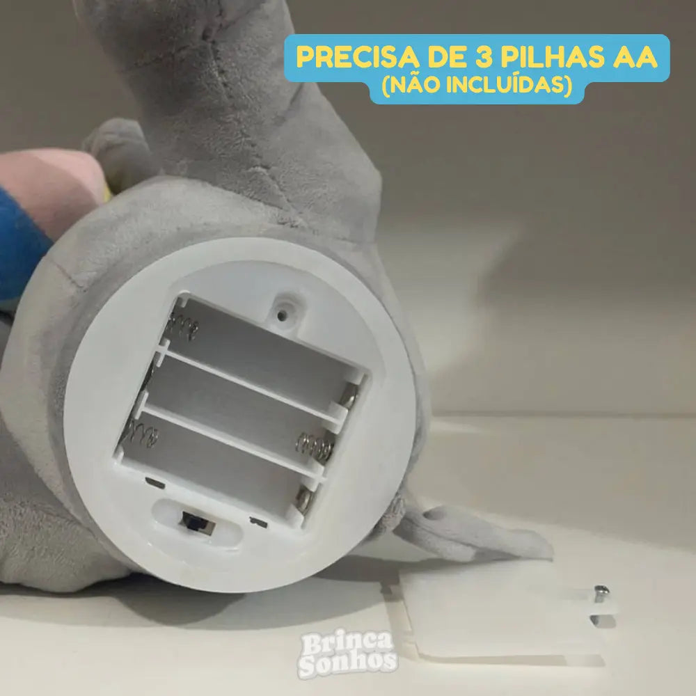 Elefante de Pelúcia Musical Esconde-Esconde Bebê