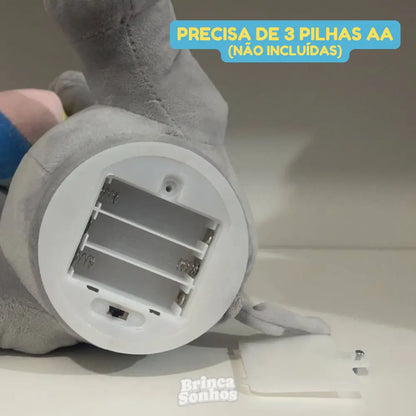 Elefante de Pelúcia Musical Esconde-Esconde Bebê