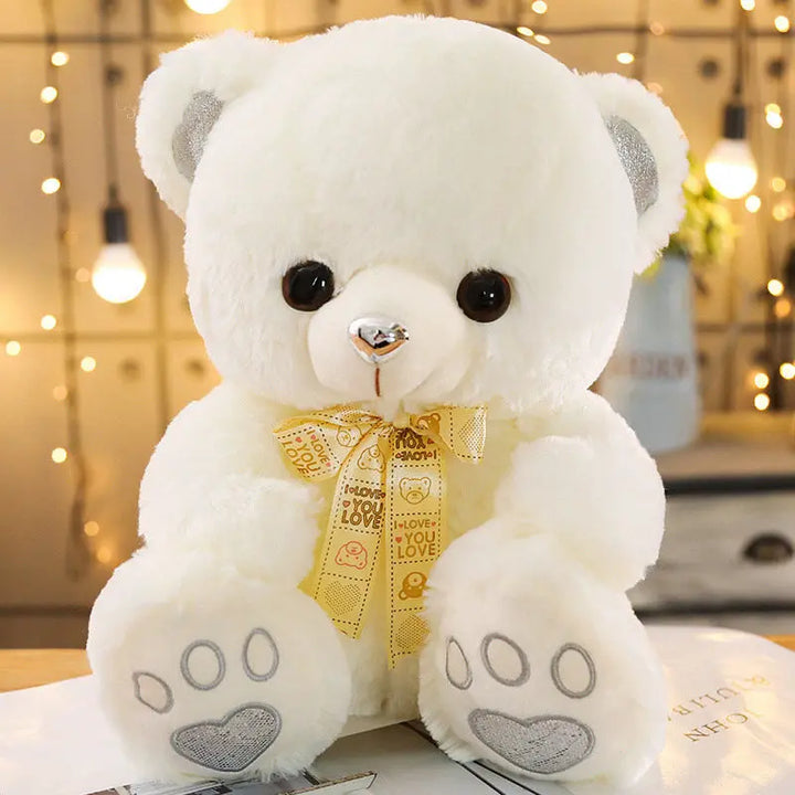Urso de pelúcia médio branco 2