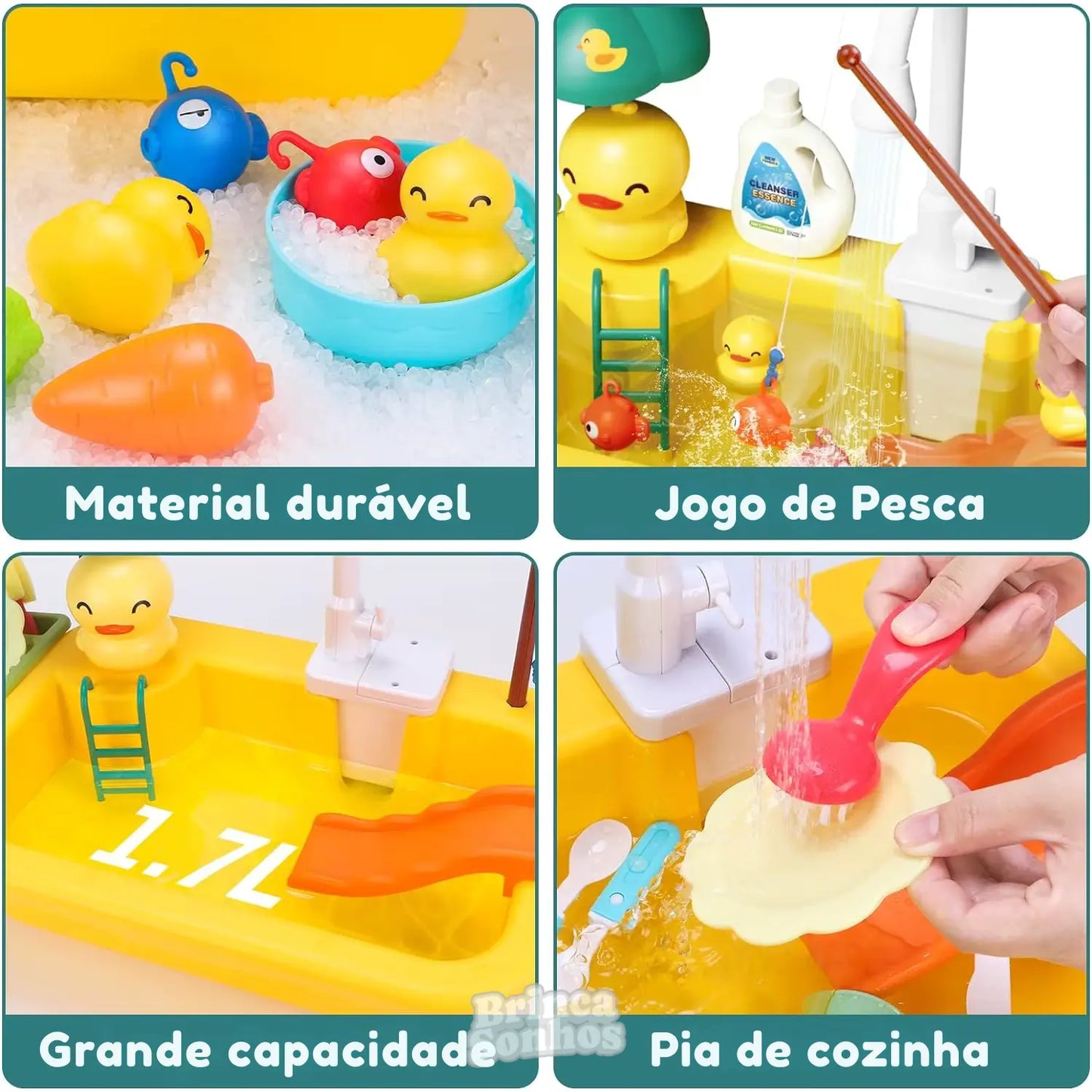 Kit Pia de Cozinha Brinquedos de Verão