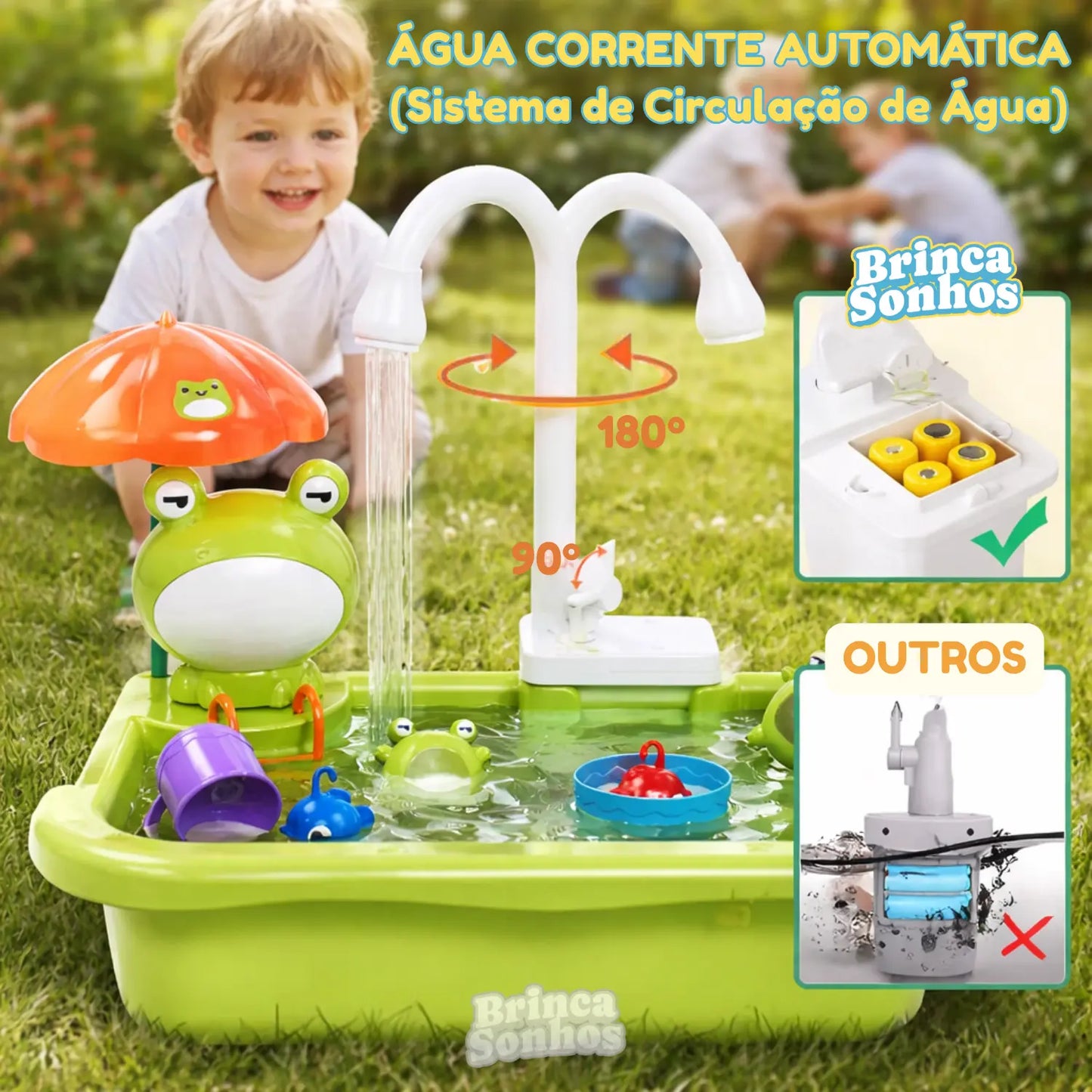 Kit Pia de Cozinha Brinquedos de Verão