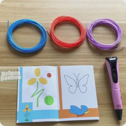 Caneta 3D Infantil para Desenho